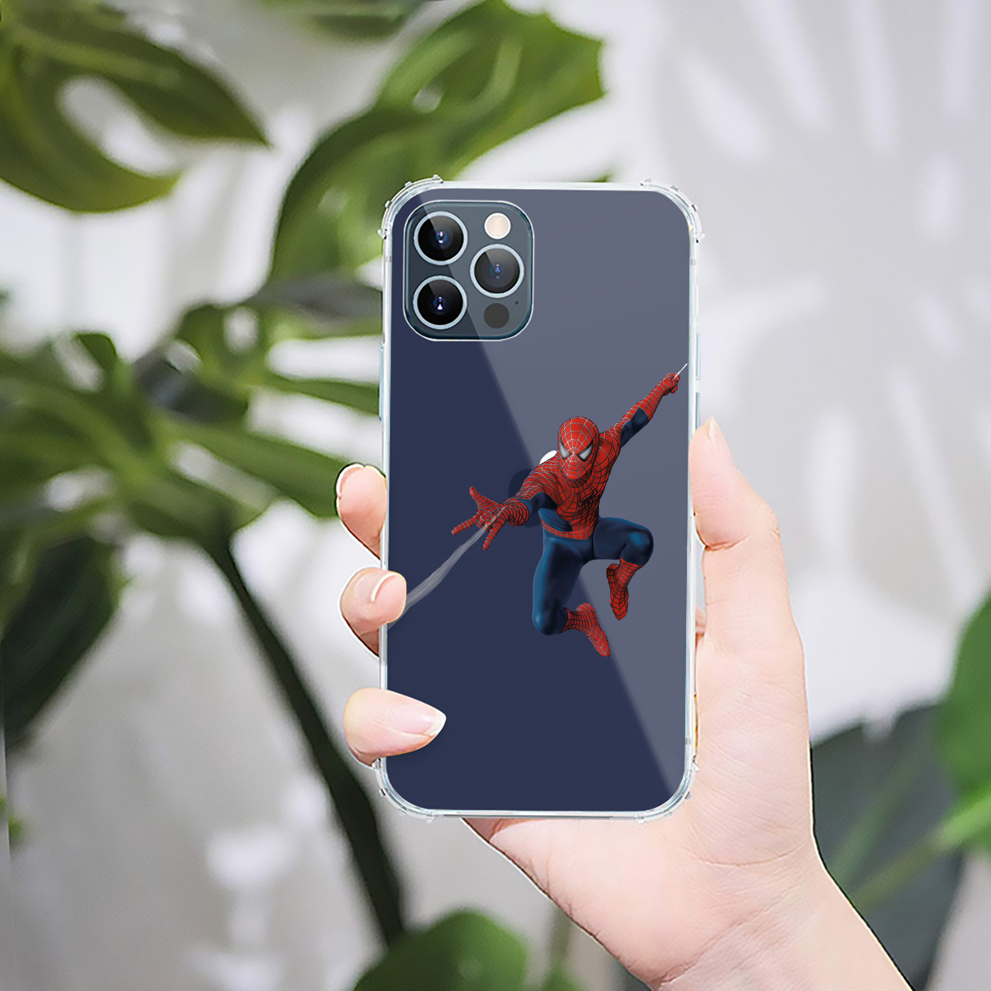 （画像用） Spider Man スパイダーマン 【iPhone 12シリーズ対応】透明スマホケース（クリアソフトケース）
